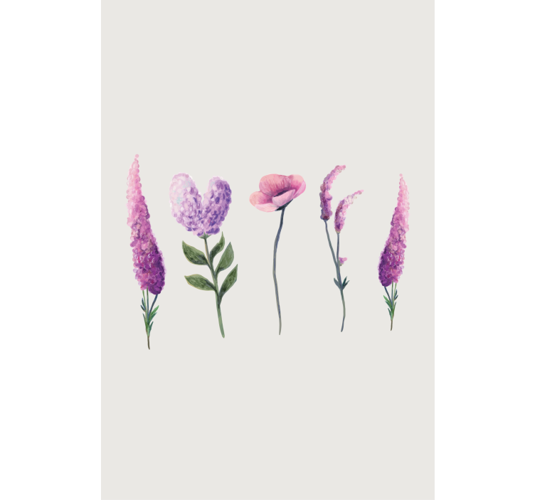 Stores fleurs Dessins de fleurs violettes - TenStickers