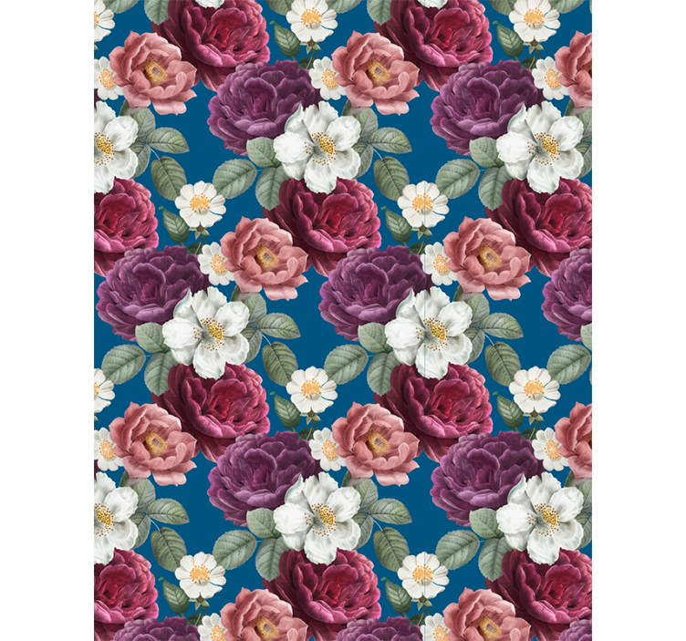 Store enrouleur motif fleur composition de roses vibrantes - TenStickers