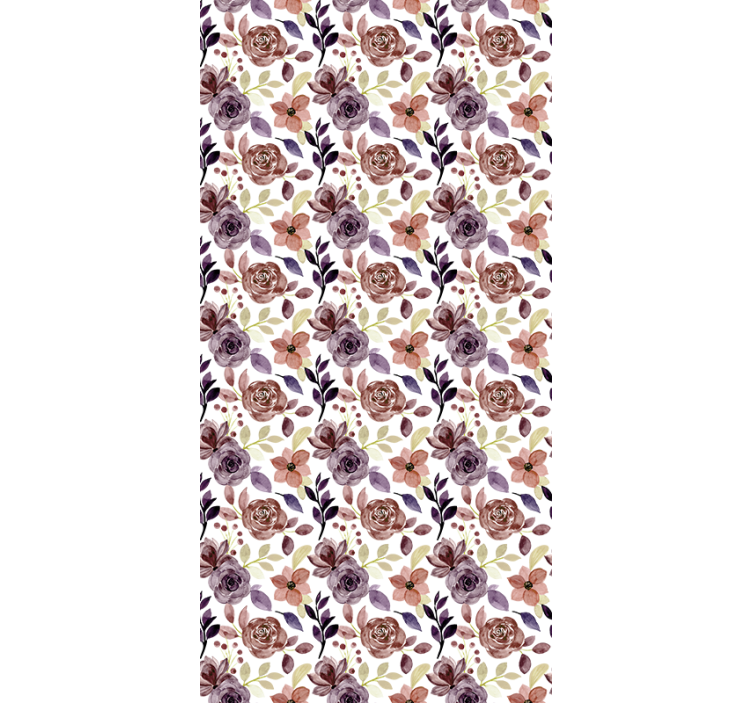 Store enrouleur floral motif roses et fleurs - TenStickers