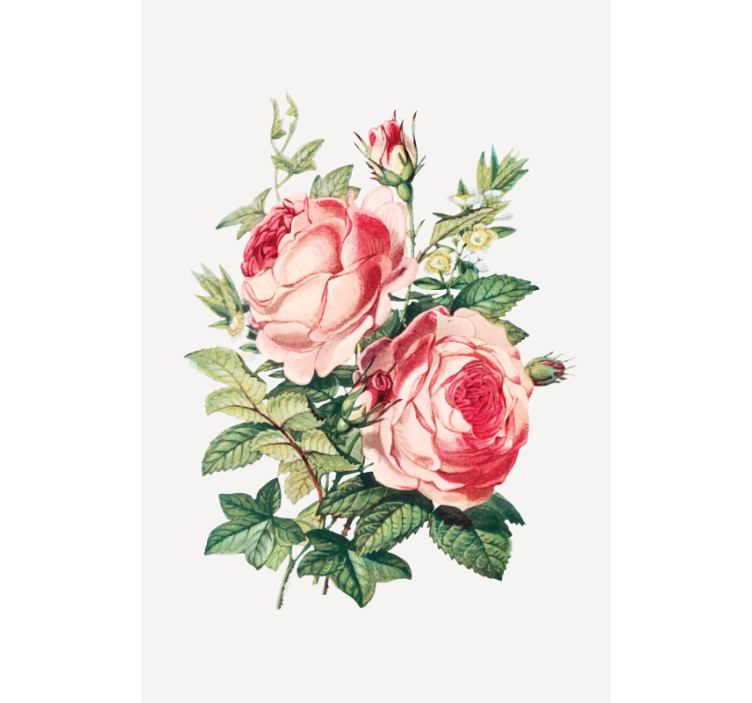 Stores enrouleurs fleurs et plantes roses romantiques - TenStickers