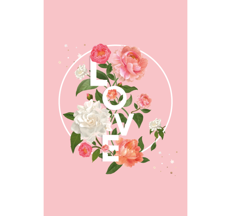 Store enrouleur romantique j'aime le design floral - TenStickers