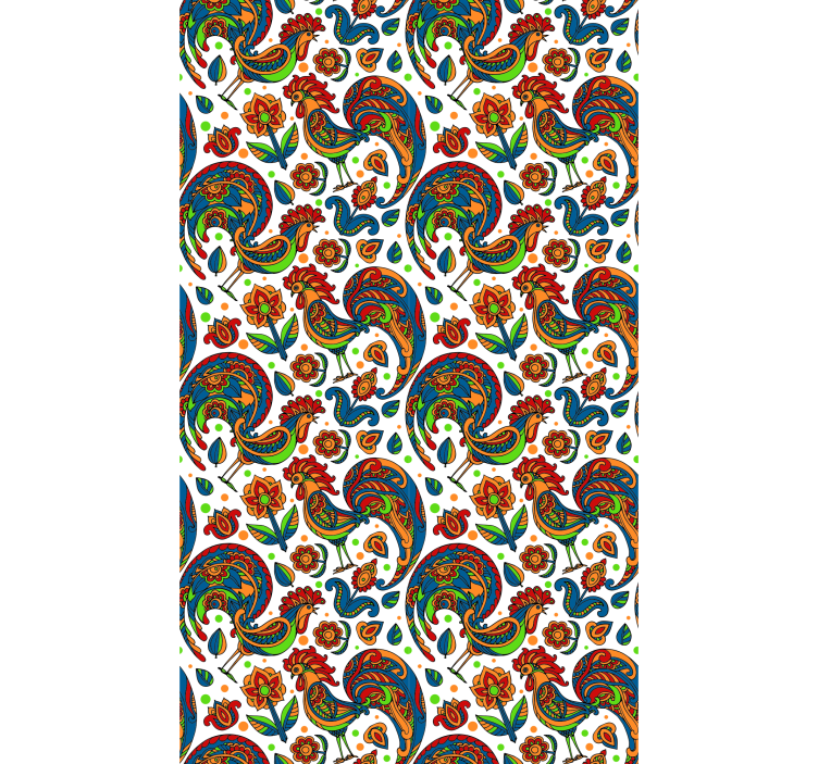 Store enrouleur animaux coqs colorés - TenStickers