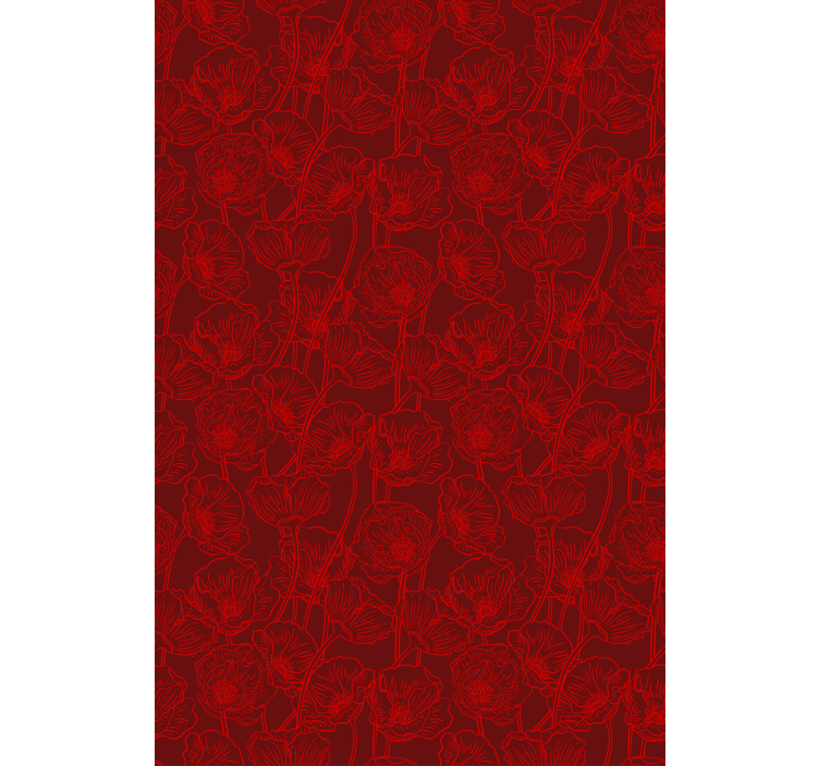 Store enrouleur floral motif rouge complexe - TenStickers