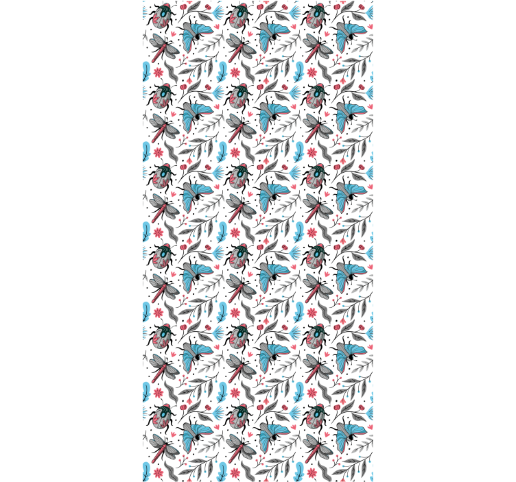 Stores enrouleurs fleurs et plantes insectes ailés et flore - TenStickers