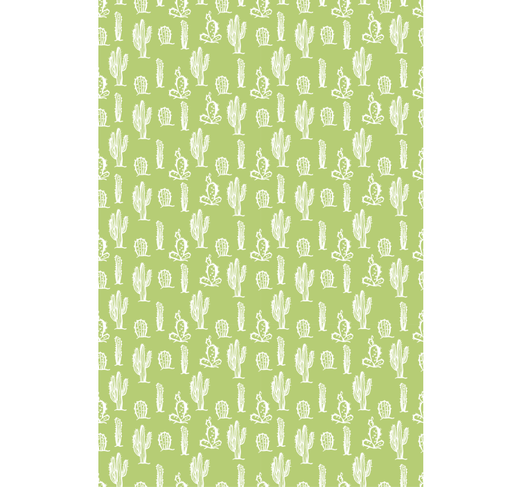 Store enrouleur salle de bain motif cactus fond vert - TenStickers