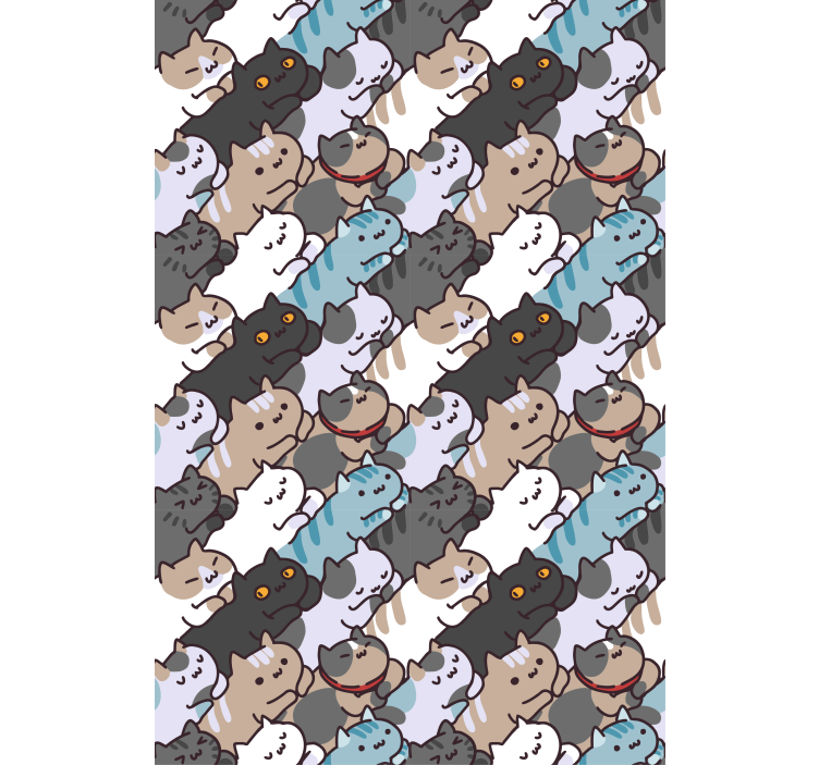 Stores enfants sticker de sommeil de chats mignons - TenStickers