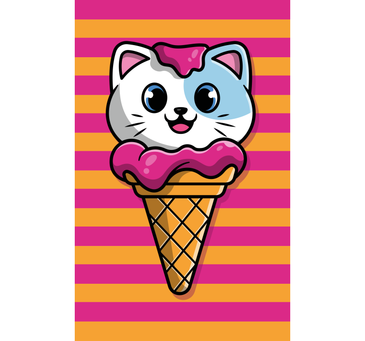 Store enrouleur animaux glace pour chat - TenStickers