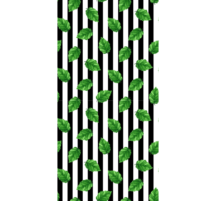 Stores enrouleurs fleurs et plantes motif rayé feuillu - TenStickers