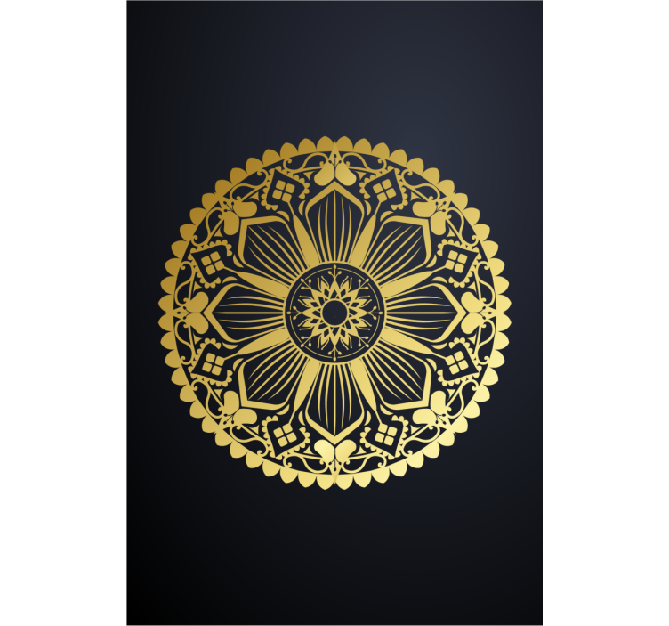 Stores zen Mandala marine effet doré - TenStickers