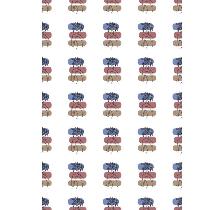 Store enrouleur motif fleur conception géométrique de femme - TenStickers