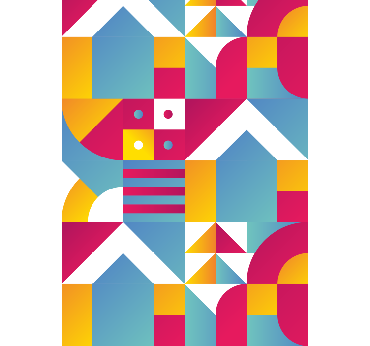 Store enrouleur moderne motifs géométriques urbains - TenStickers