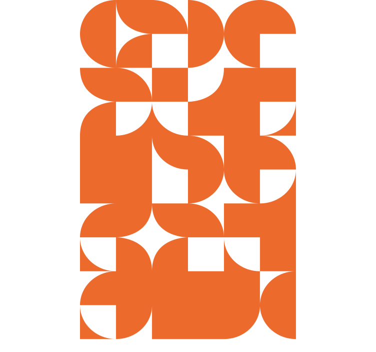 Store original  à motifs orange et blanc - TenStickers