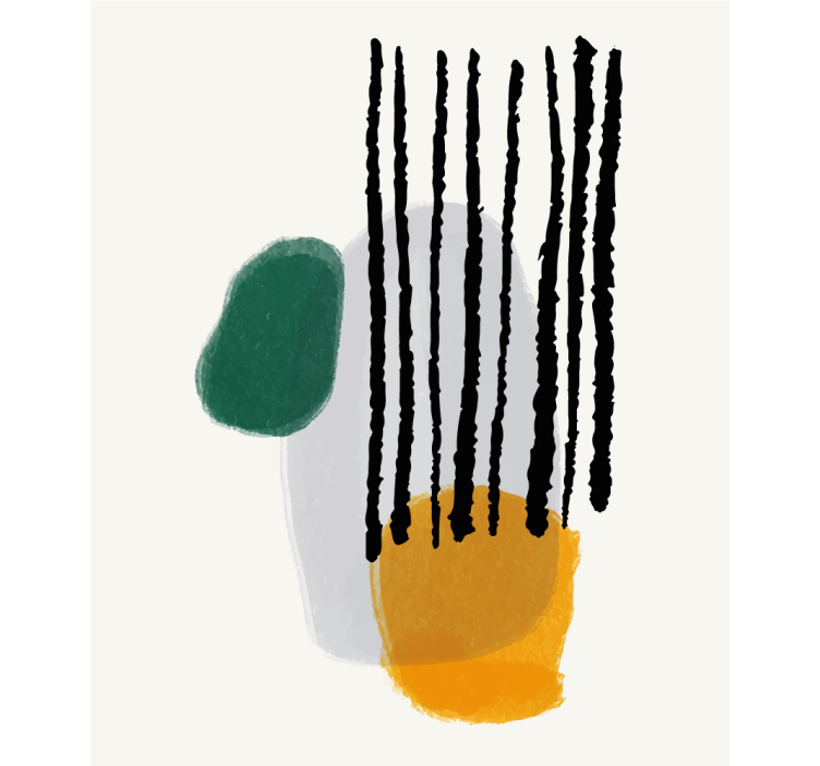 Store enrouleur moderne formes abstraites avec des lignes - TenStickers