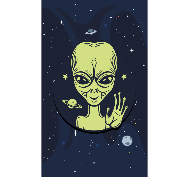 Store enrouleur gamer extraterrestre dans l'espace - TenStickers