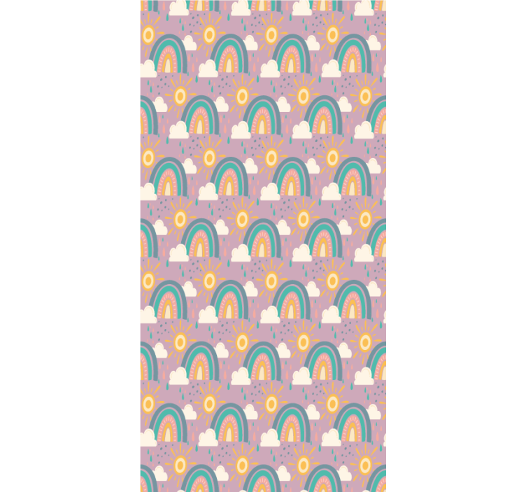 Store enrouleur pour chambre enfant arcs-en-ciel et soleils - TenStickers