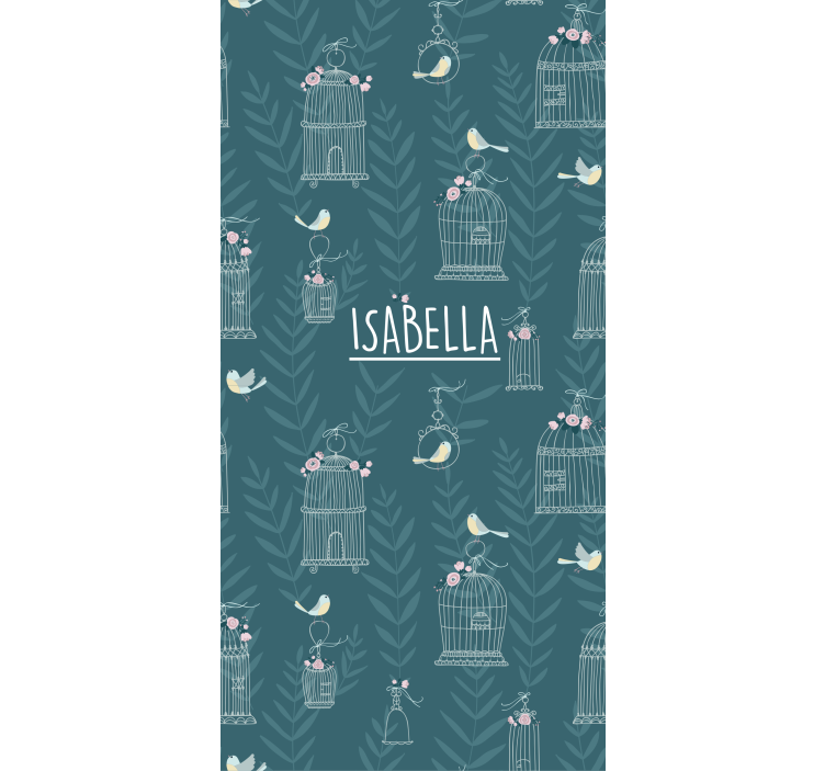 Store enrouleur pour chambre enfant cages à oiseaux bleues - TenStickers