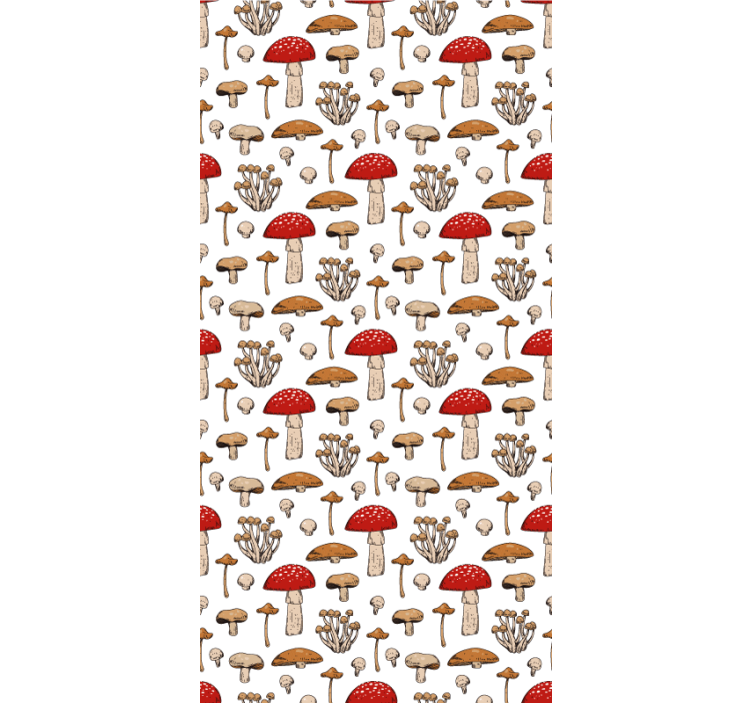 Store enrouleur fruits et légumes motif champignon marron - TenStickers
