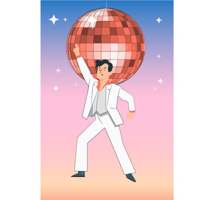 Store enrouleur original pose de danseur disco - TenStickers