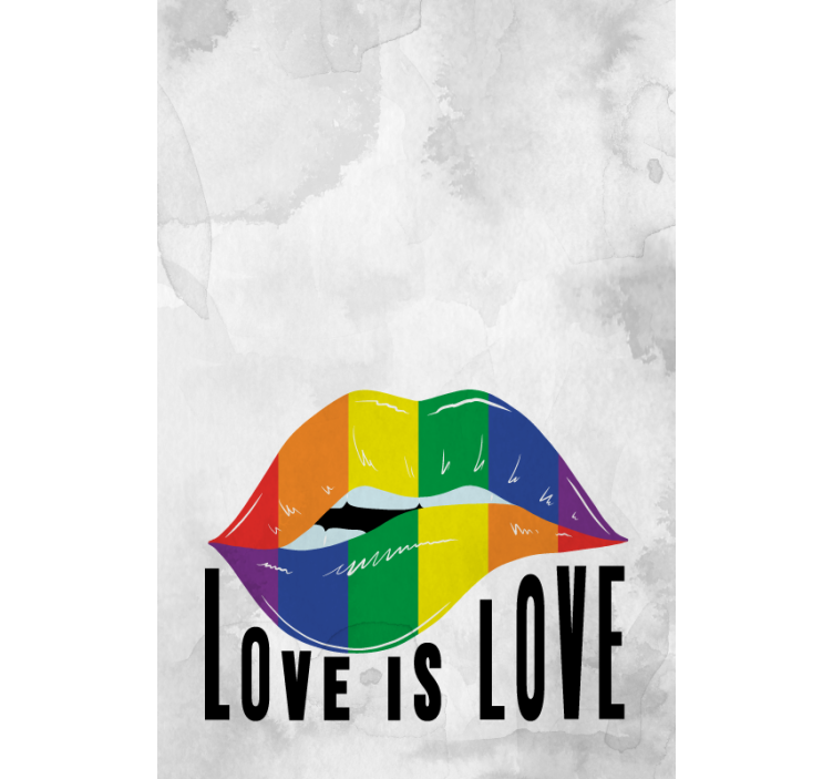 Store enrouleur phrases art des lèvres arc-en-ciel - TenStickers