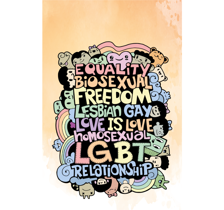 Store enrouleur phrases affirmation d'amour lgbtq+ - TenStickers