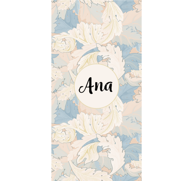 Store enrouleur salon motif botanique avec nom - TenStickers