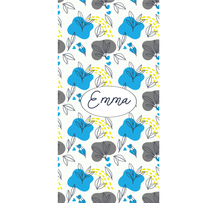 Stores enrouleurs fleurs et plantes nom floral personnalisé - TenStickers