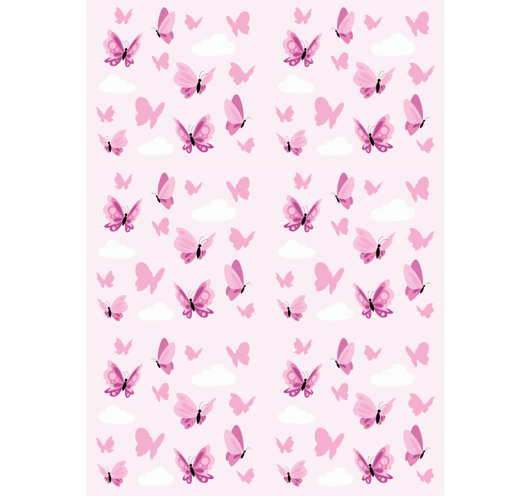Store enrouleur papillon des nuages et des flottements roses - TenStickers
