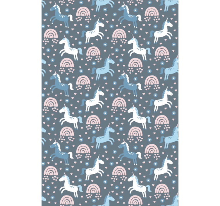 Store enrouleur pour chambre enfant licornes et arc-en-ciel - TenStickers