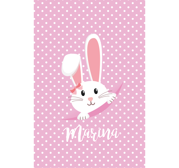 Stores bébés Lapin mignon pour fille avec nom - TenStickers
