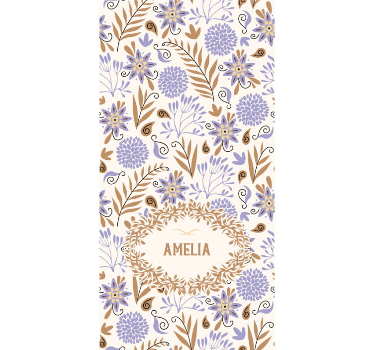Store enrouleur motif fleur conception florale personnalisée - TenStickers