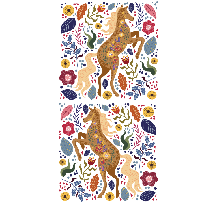 Store enrouleur animaux silhouette de cheval majestueuse - TenStickers