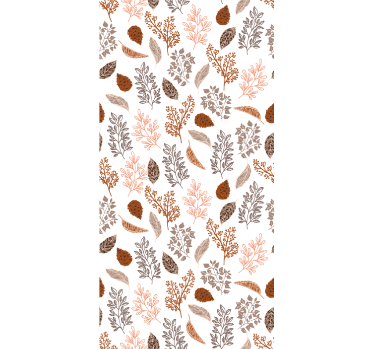 Stores enrouleurs fleurs et plantes motif marron d'automne - TenStickers