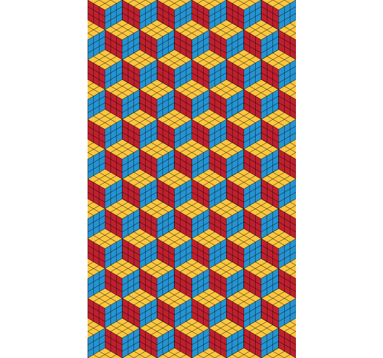 Store enrouleur geek motif de cube coloré - TenStickers