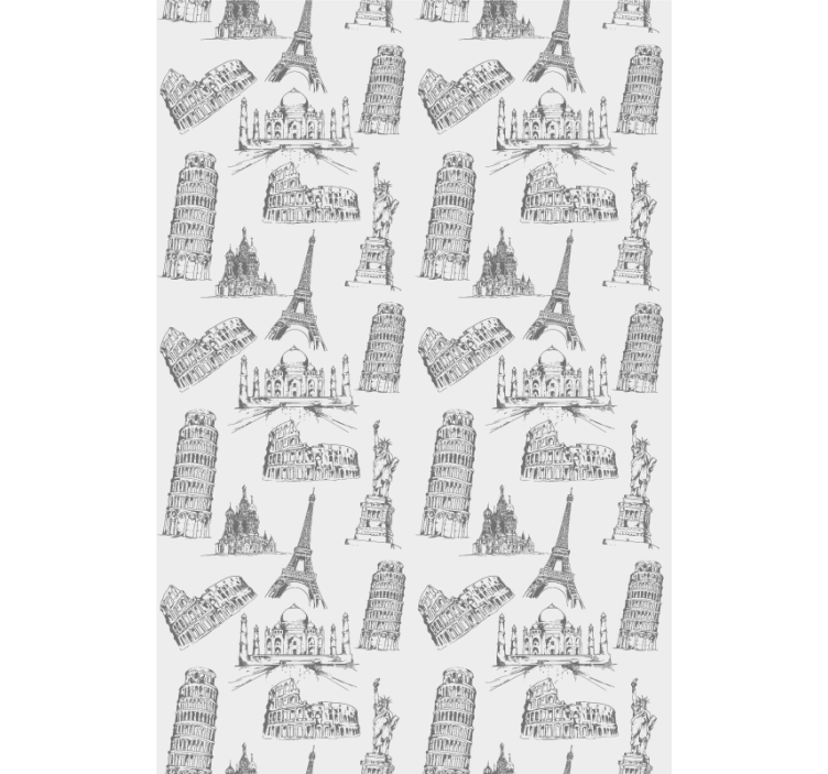 Store enrouleur original silhouettes de monuments célèbres - TenStickers