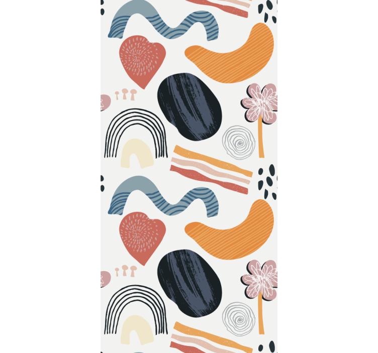 Store enrouleur bande dessinée formes pastel abstraites - TenStickers