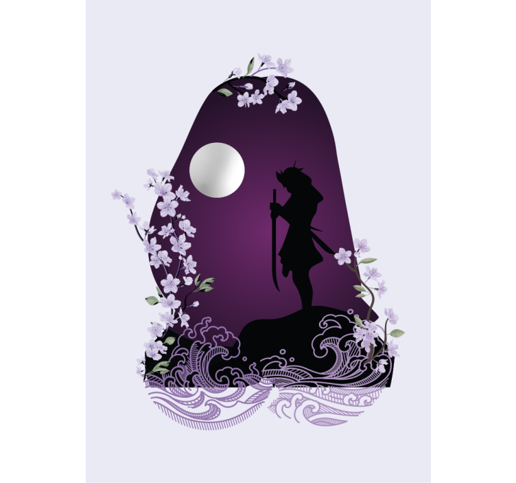 Store enrouleur amusant silhouette d'épéiste - TenStickers