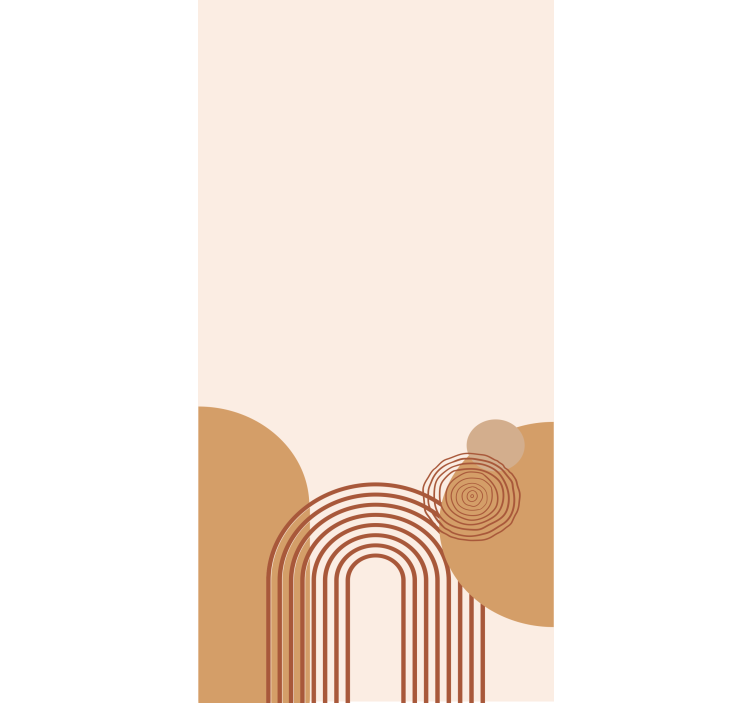 Store enrouleur moderne conception de lignes courbes beiges - TenStickers