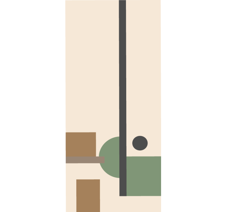 Store enrouleur moderne composition abstraite géométrique - TenStickers