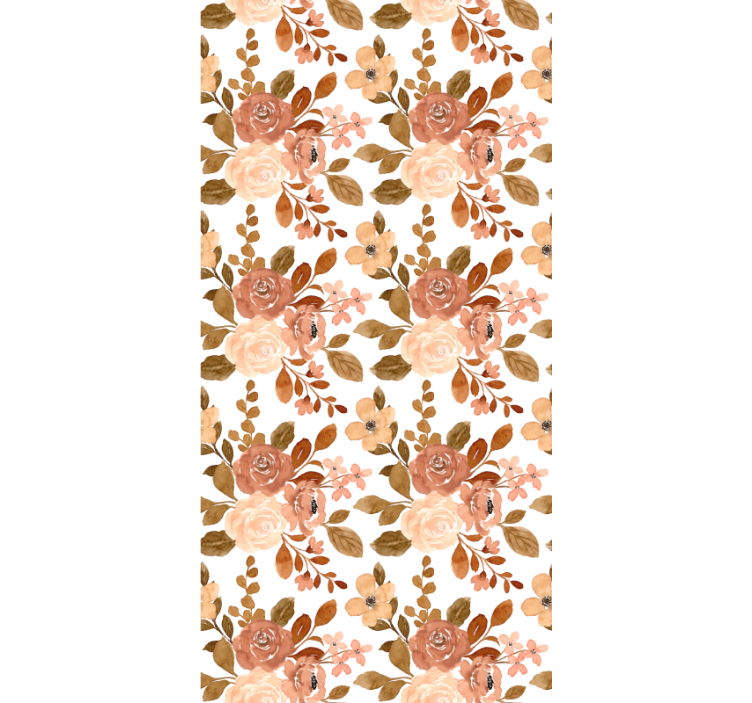Store enrouleur floral motif romantique beige - TenStickers