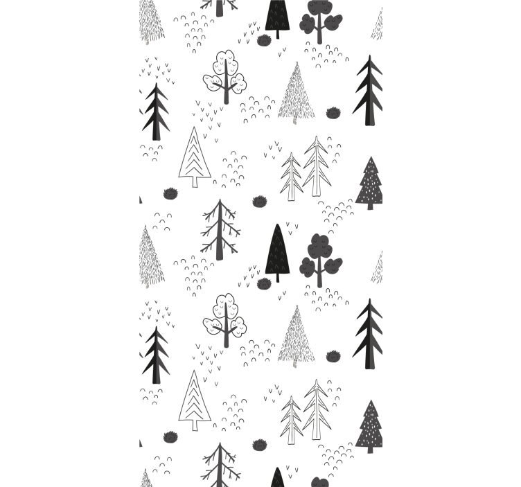 Store enrouleur scandinave motifs d'arbres stylisés - TenStickers