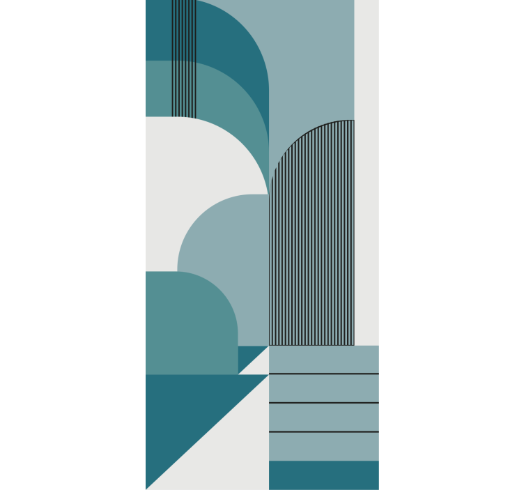 Store enrouleur original motifs d'arches bleues - TenStickers