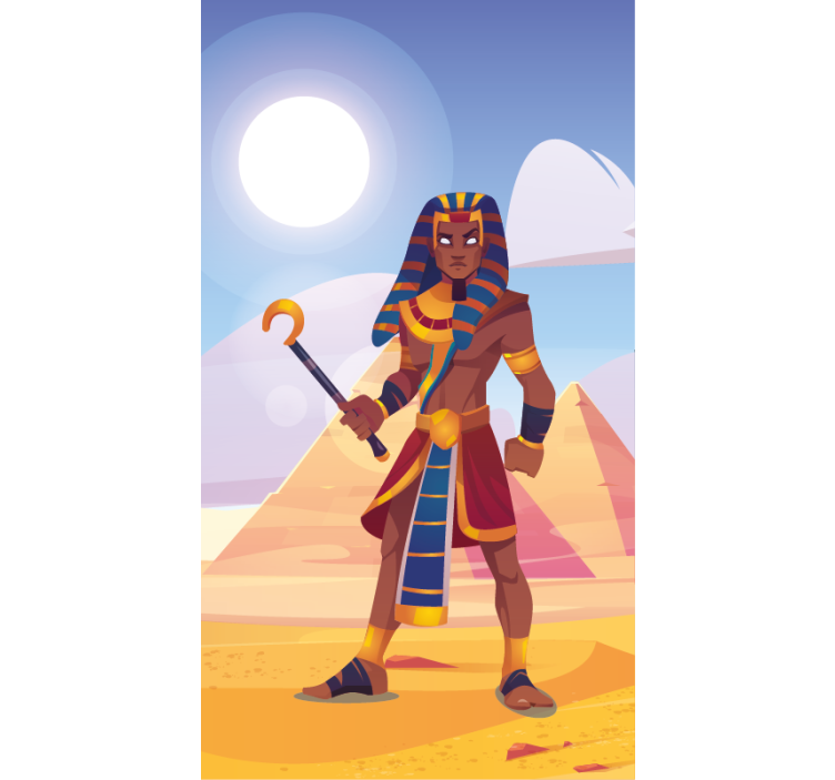 Store enrouleur original pharaon tenant un bâton - TenStickers