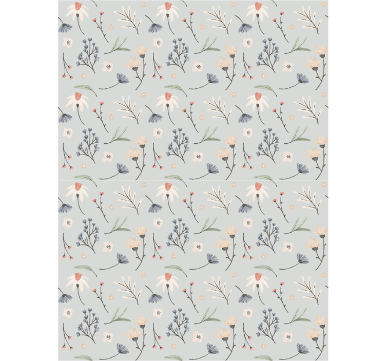 Store enrouleur floral motif fleur éléments délicats - TenStickers