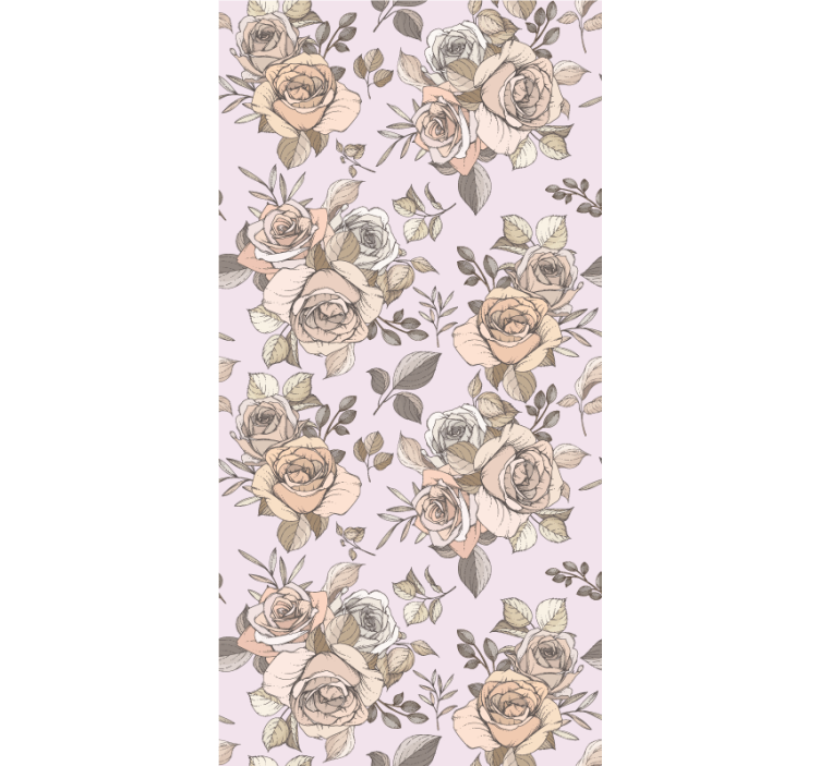 Store enrouleur floral motif rose élégant - TenStickers