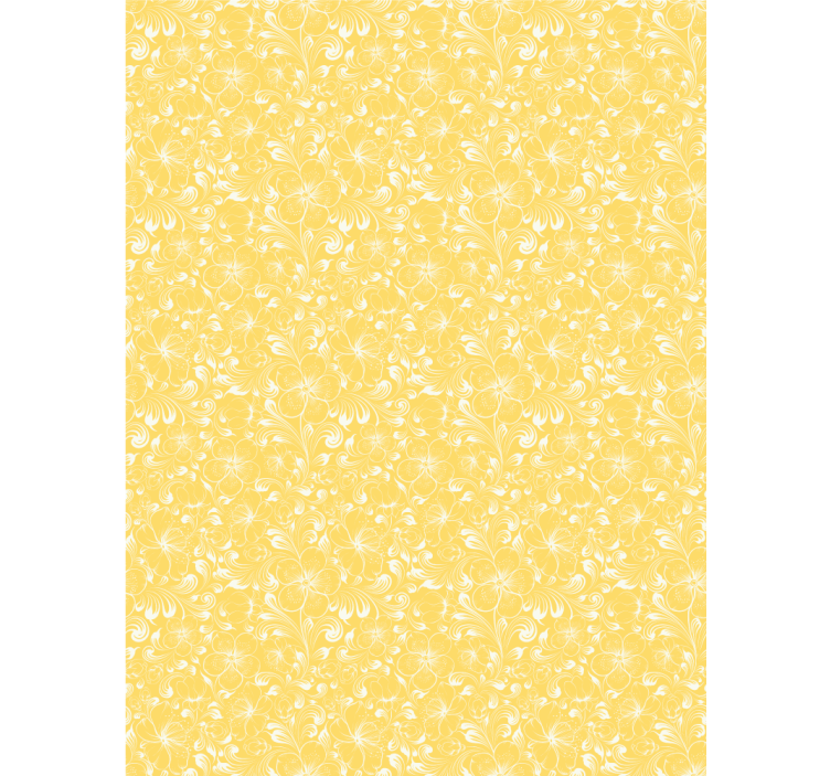 Store enrouleur floral motif jaune délicat - TenStickers