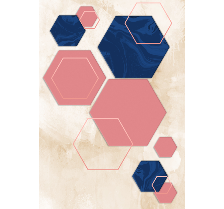 Store enrouleur moderne motif hexagonal géométrique - TenStickers