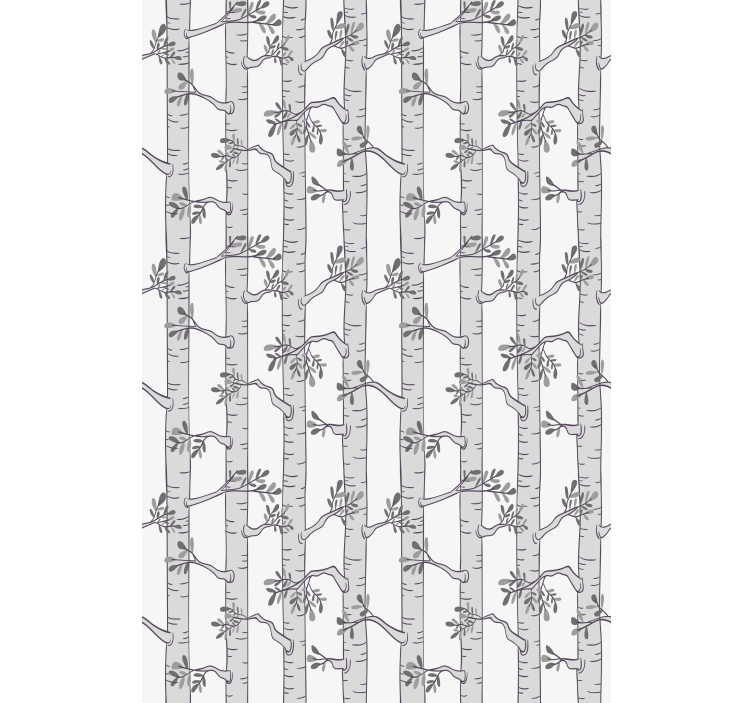 Store enrouleur arbre motif gris minimaliste - TenStickers