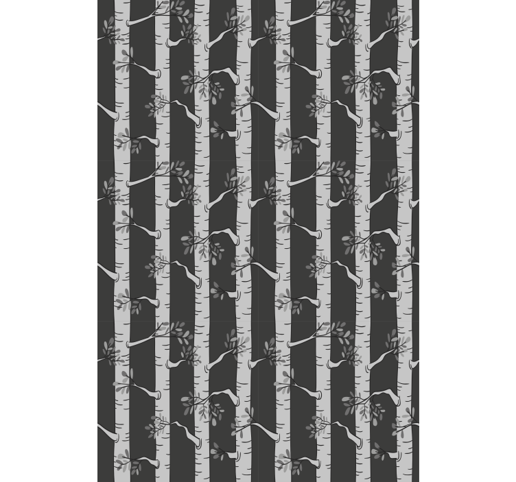 Store enrouleur arbre bouleau motif noir et gris - TenStickers