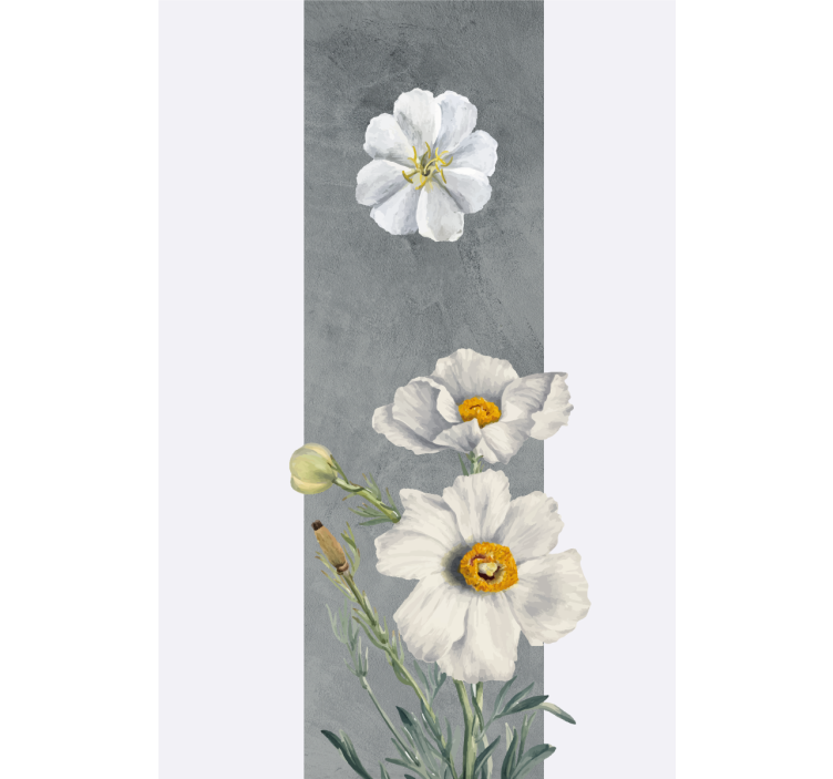 Stores enrouleurs fleurs et plantes bouquet blanc - TenStickers