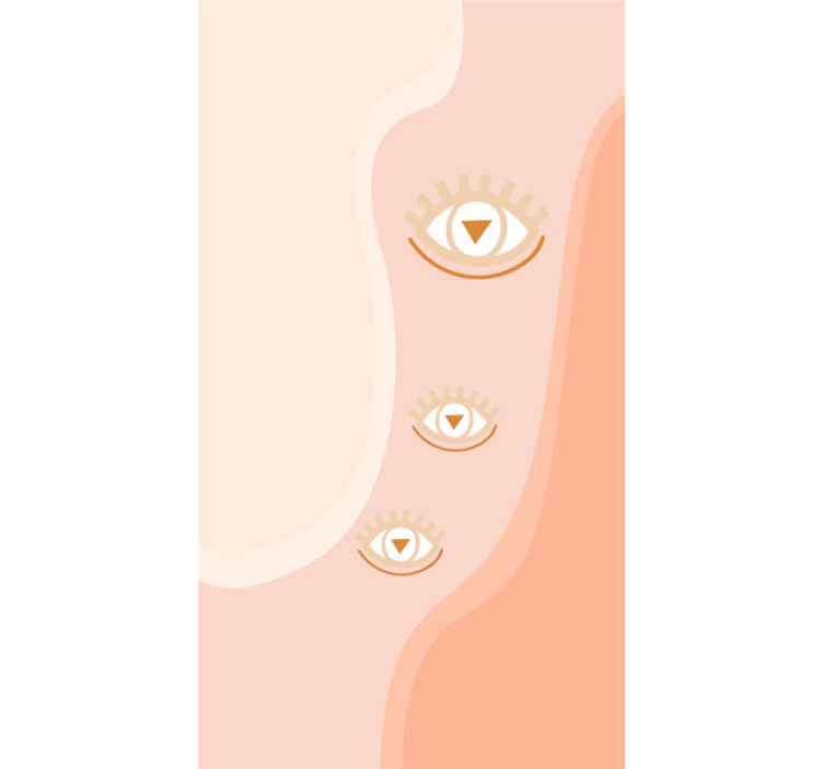 Store enrouleur original yeux en vagues douces - TenStickers